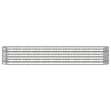 Garden Raised Bed Galvanised Steel 224x40x36 cm Silver