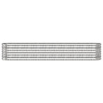 Garden Raised Bed Galvanised Steel 224x40x36 cm Silver