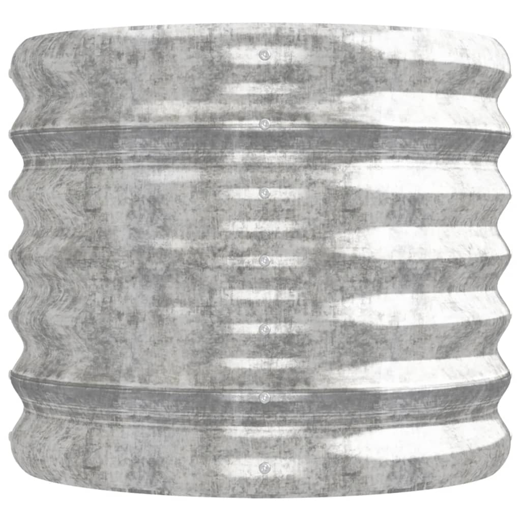 Garden Raised Bed Galvanised Steel 224x40x36 cm Silver