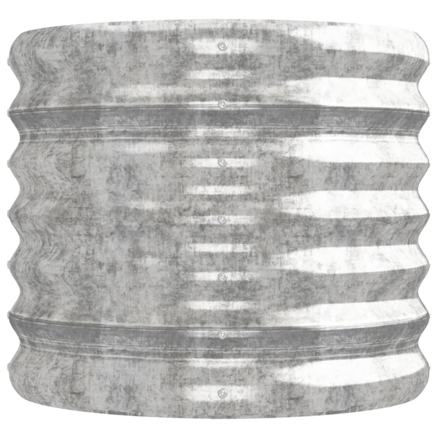 Garden Raised Bed Galvanised Steel 224x40x36 cm Silver