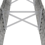Garden Raised Bed Galvanised Steel 224x40x36 cm Silver