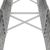 Garden Raised Bed Galvanised Steel 224x40x36 cm Silver - 45-Degree Angle