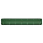 Garden Raised Bed Galvanised Steel 260x40x36 cm Green