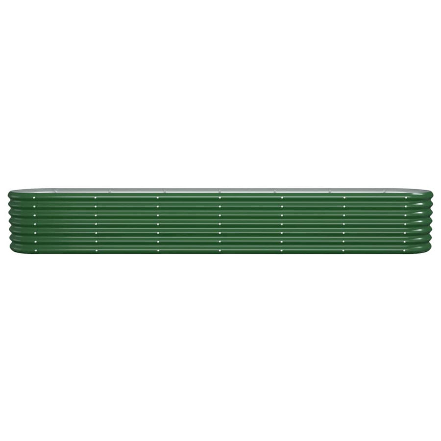 Garden Raised Bed Galvanised Steel 260x40x36 cm Green