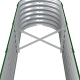 Garden Raised Bed Galvanised Steel 260x40x36 cm Green