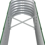 Garden Raised Bed Galvanised Steel 260x40x36 cm Green