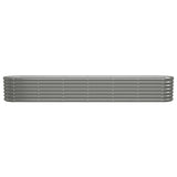 Garden Raised Bed Galvanised Steel 260x40x36 cm Grey