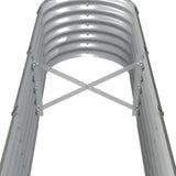 Garden Raised Bed Galvanised Steel 260x40x36 cm Grey