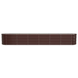 Garden Raised Bed Galvanised Steel 260x40x36 cm Brown