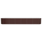 Garden Raised Bed Galvanised Steel 260x40x36 cm Brown