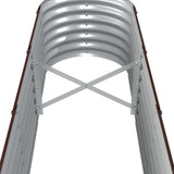 Garden Raised Bed Galvanised Steel 260x40x36 cm Brown