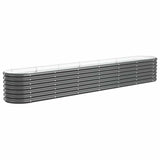 Garden Raised Bed Galvanised Steel 260x40x36 cm Anthracite