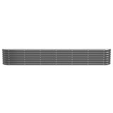 Garden Raised Bed Galvanised Steel 260x40x36 cm Anthracite