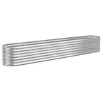 Garden Raised Bed Galvanised Steel 260x40x36 cm Silver