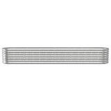 Garden Raised Bed Galvanised Steel 260x40x36 cm Silver