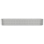 Garden Raised Bed Galvanised Steel 260x40x36 cm Silver
