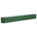 Garden Raised Bed Galvanised Steel 332x40x36 cm Green