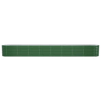Garden Raised Bed Galvanised Steel 332x40x36 cm Green