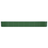 Garden Raised Bed Galvanised Steel 332x40x36 cm Green - Side View