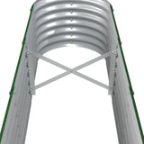 Garden Raised Bed Galvanised Steel 332x40x36 cm Green