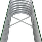 Garden Raised Bed Galvanised Steel 332x40x36 cm Green