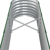 Garden Raised Bed Galvanised Steel 332x40x36 cm Green - 45-Degree Angle