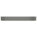 Garden Raised Bed Galvanised Steel 332x40x36 cm Grey