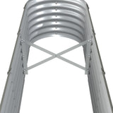 Garden Raised Bed Galvanised Steel 332x40x36 cm Grey