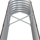 Garden Raised Bed Galvanised Steel 332x40x36 cm Brown - 45-Degree Angle