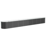 Garden Raised Bed Galvanised Steel 332x40x36 cm Anthracite