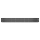 Garden Raised Bed Galvanised Steel 332x40x36 cm Anthracite