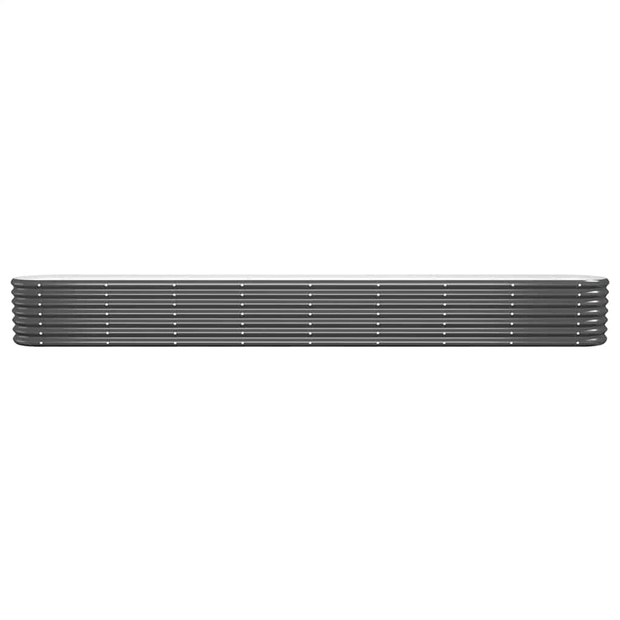 Garden Raised Bed Galvanised Steel 332x40x36 cm Anthracite