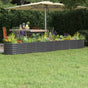 Garden Raised Bed Galvanised Steel 332x40x36 cm Anthracite
