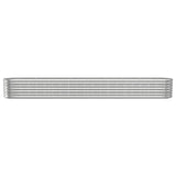 Garden Raised Bed Galvanised Steel 332x40x36 cm Silver