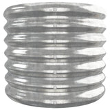 Garden Raised Bed Galvanised Steel 332x40x36 cm Silver - Top-Down View