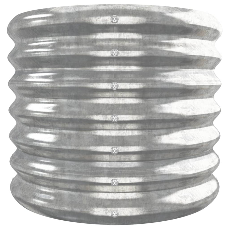 Garden Raised Bed Galvanised Steel 332x40x36 cm Silver