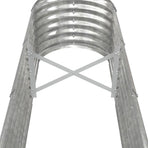 Garden Raised Bed Galvanised Steel 332x40x36 cm Silver