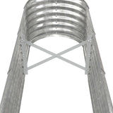 Garden Raised Bed Galvanised Steel 332x40x36 cm Silver - 45-Degree Angle