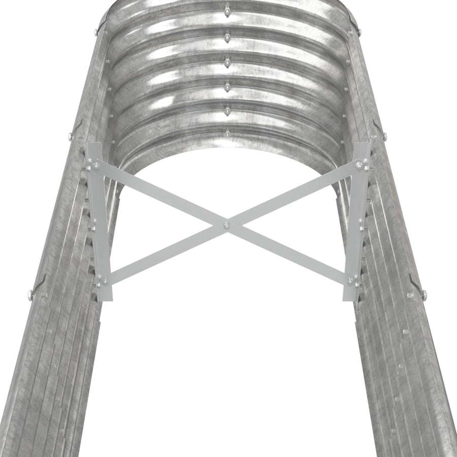 Garden Raised Bed Galvanised Steel 332x40x36 cm Silver