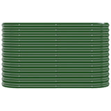 Garden Raised Bed Galvanised Steel 114x40x68 cm Green
