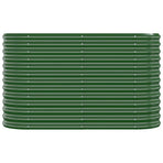 Garden Raised Bed Galvanised Steel 114x40x68 cm Green