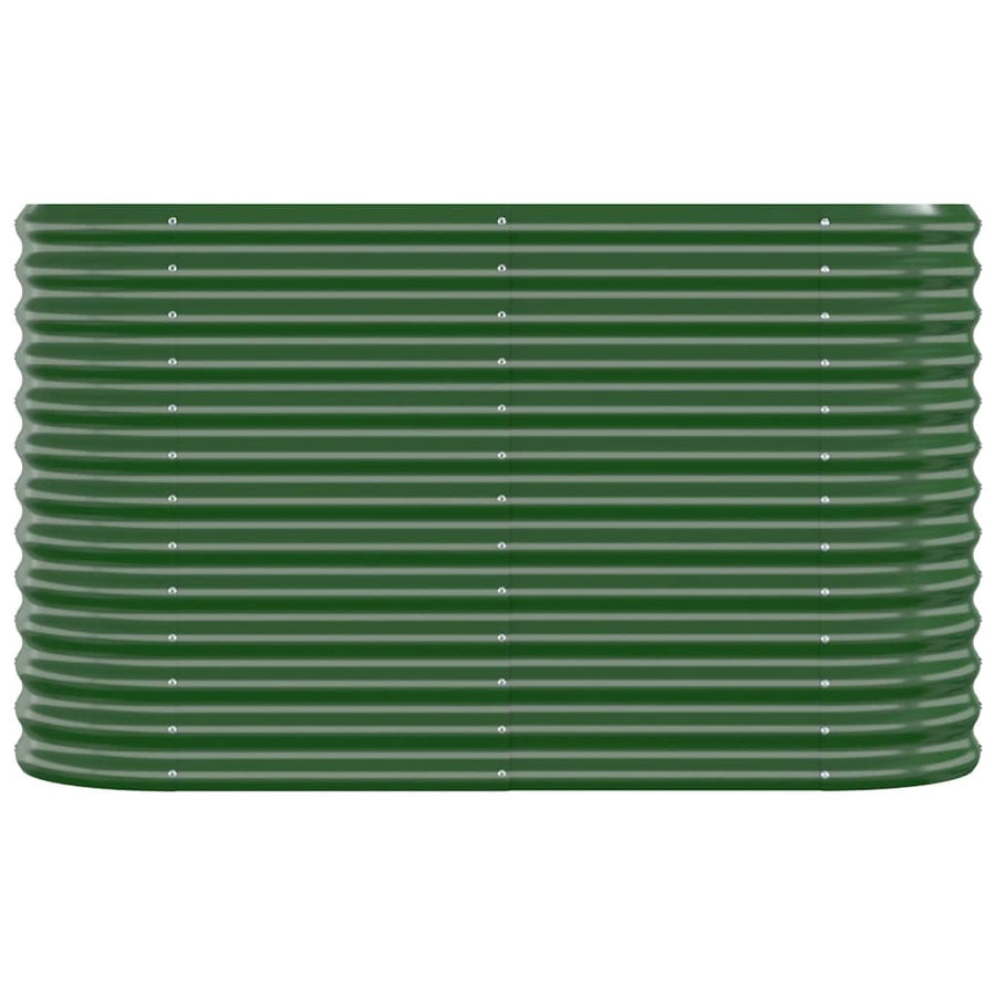 Garden Raised Bed Galvanised Steel 114x40x68 cm Green