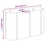 Garden Raised Bed Galvanised Steel 114x40x68 cm Green