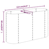 Garden Raised Bed Galvanised Steel 114x40x68 cm Green - Rear View