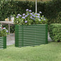 Garden Raised Bed Galvanised Steel 114x40x68 cm Green