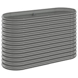 Garden Raised Bed Galvanised Steel 114x40x68 cm Grey