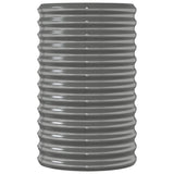 Garden Raised Bed Galvanised Steel 114x40x68 cm Grey - Top-Down View