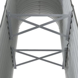 Garden Raised Bed Galvanised Steel 114x40x68 cm Grey - 45-Degree Angle