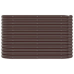 Garden Raised Bed Galvanised Steel 114x40x68 cm Brown