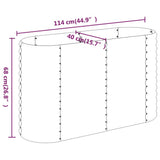 Garden Raised Bed Galvanised Steel 114x40x68 cm Brown